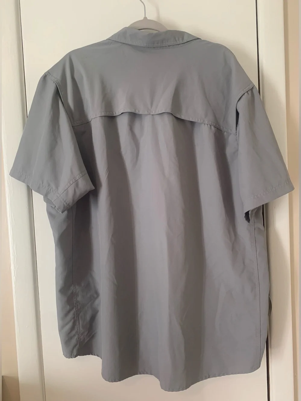 RedHead Gray Ripstop Fishing Camp Shirt Mens 2XL Vent Back Short Sleeve Utility